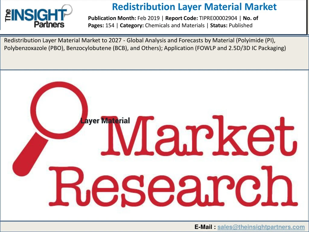 redistribution layer material market