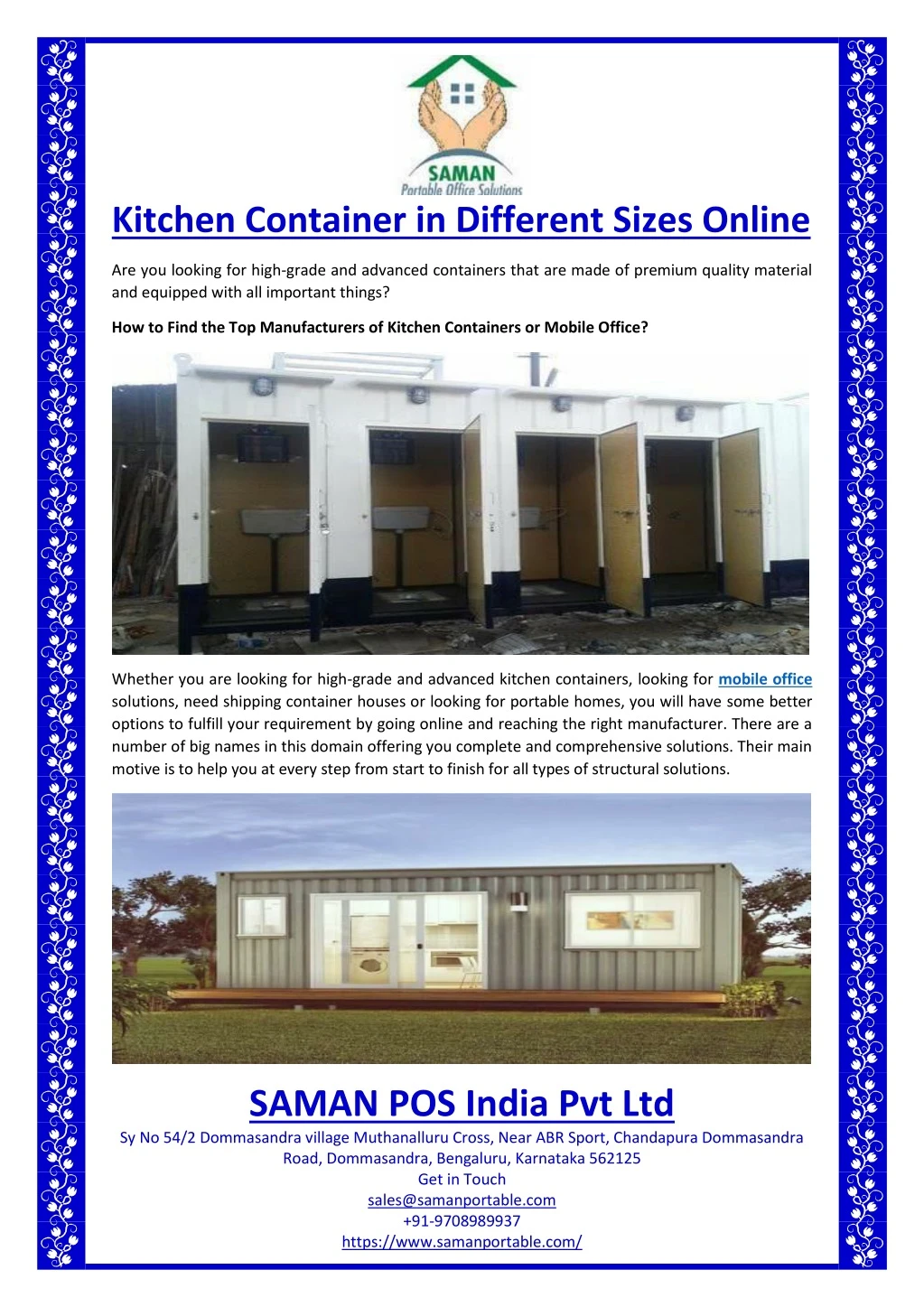 kitchen container in different sizes online