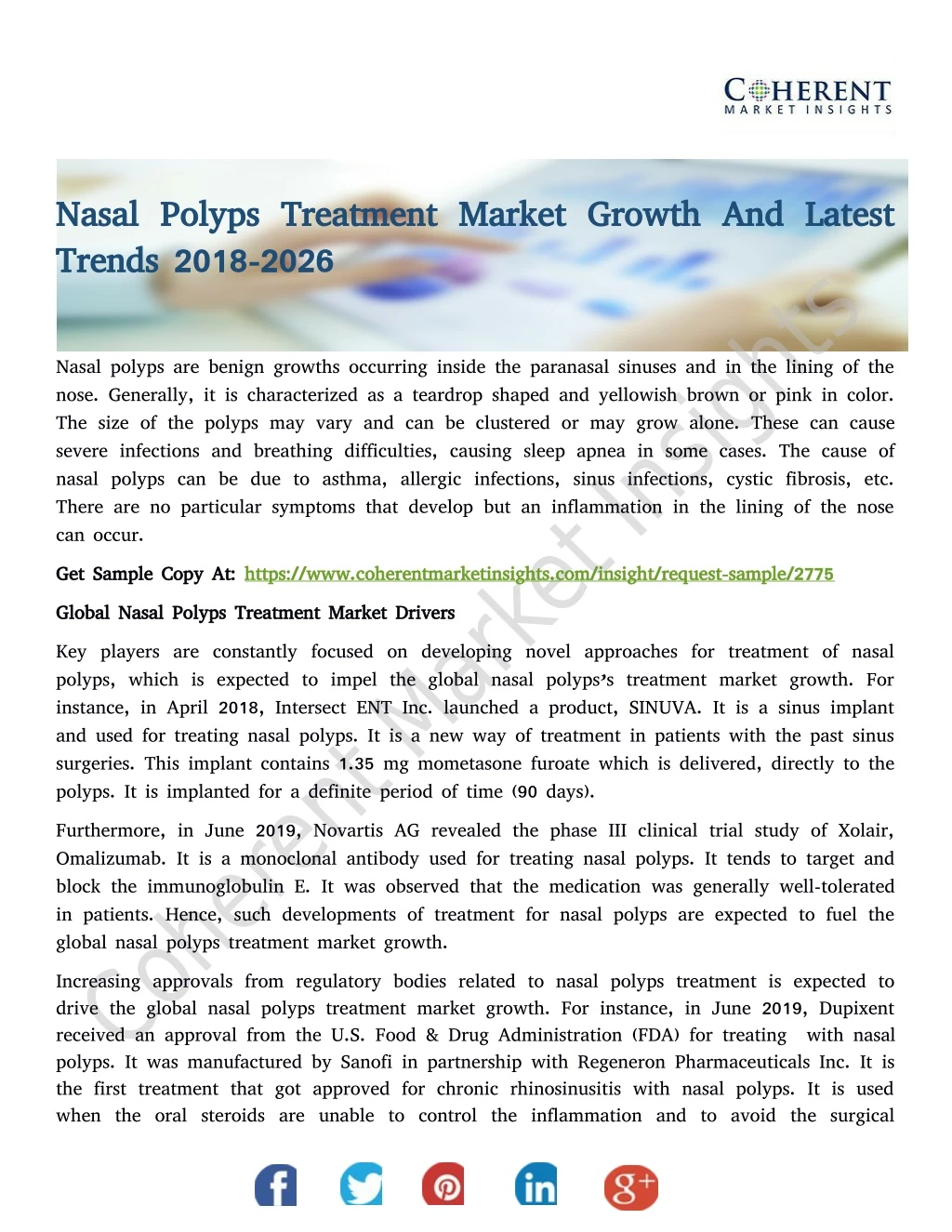 nasal polyps treatment market growth and latest