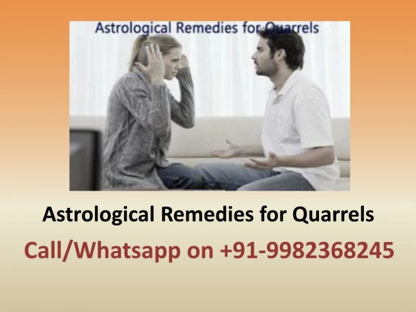 Astrological Remedies for Quarrels