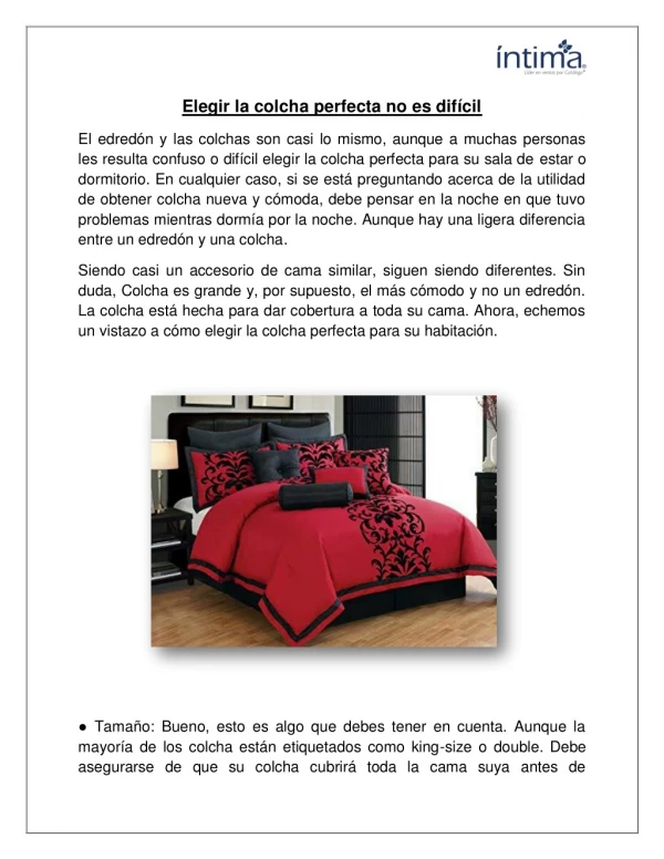 elegir la colcha perfecta no es dif cil