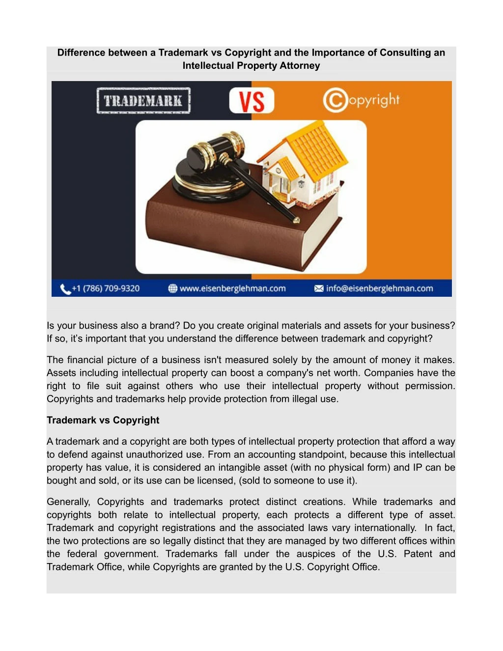 difference between a trademark vs copyright