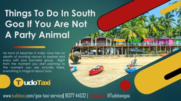 Things To Do In South Goa If You Are Not A Party Animal - Tudo taxi