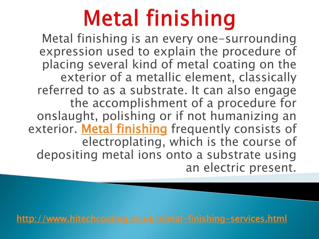 metal finishing