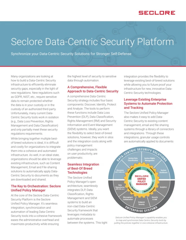 Seclore Data-Centric Security Platform