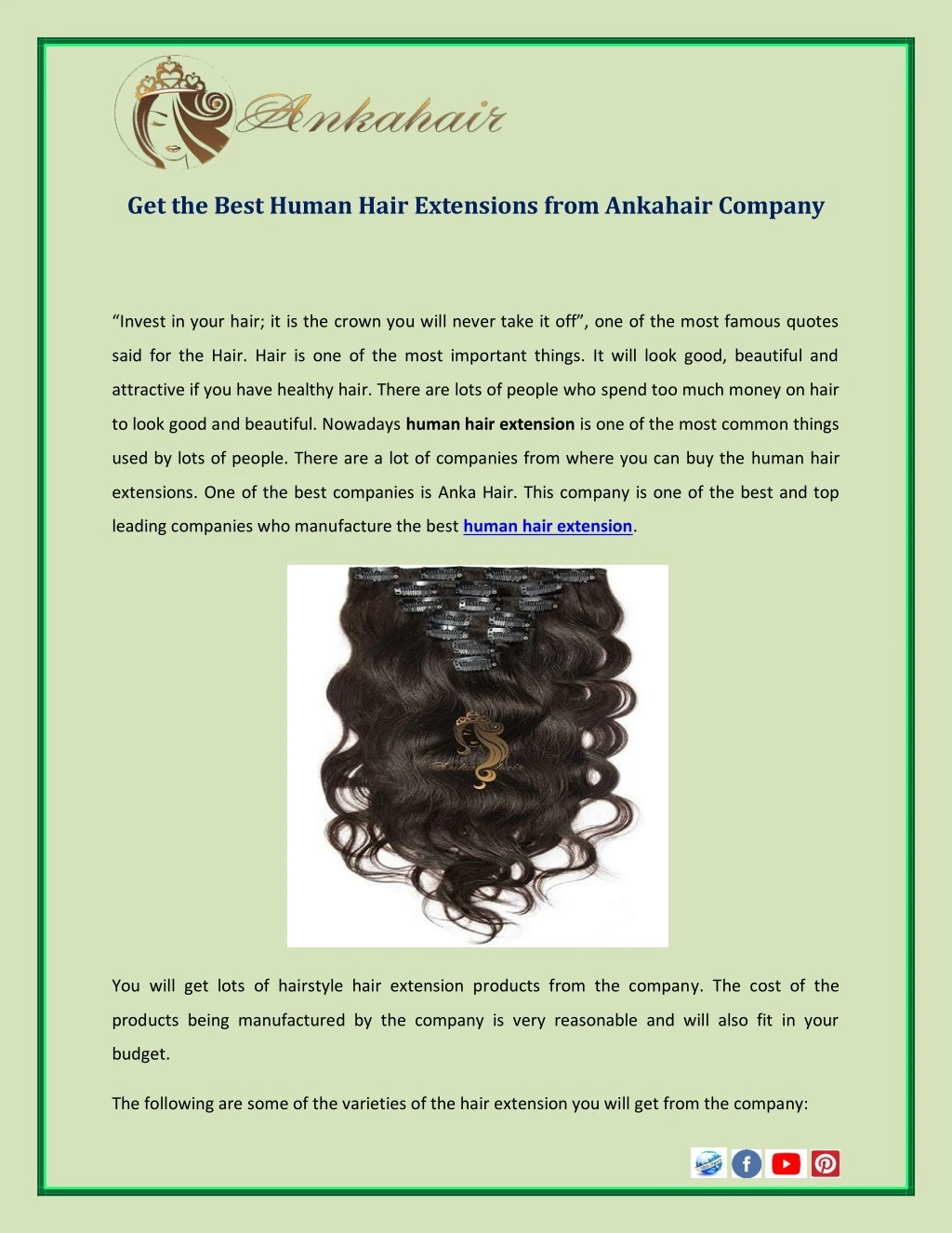 get the best human hair extensions from ankahair