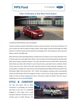 Take a Glimpse at the New Ford Aspire - slide 1