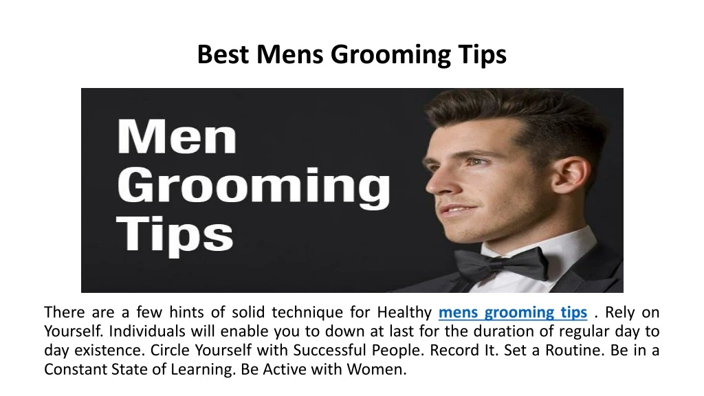 best mens grooming tips