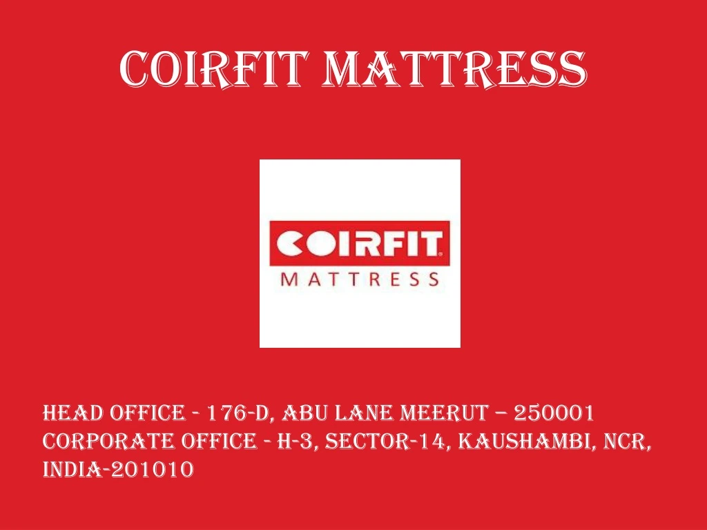 coirfit mattress