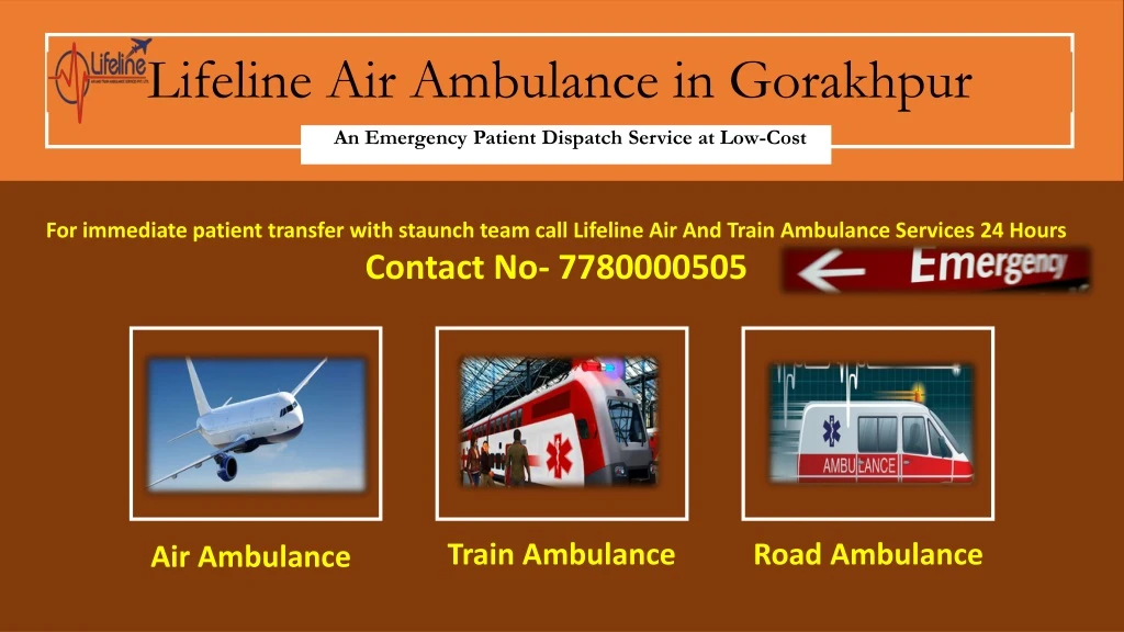 lifeline air ambulance in gorakhpur