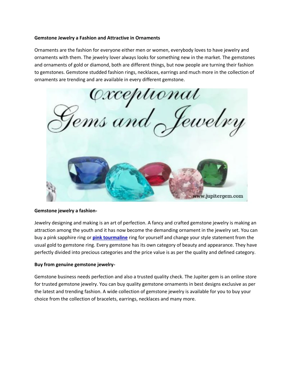 gemstone jewelry a fashion and attractive