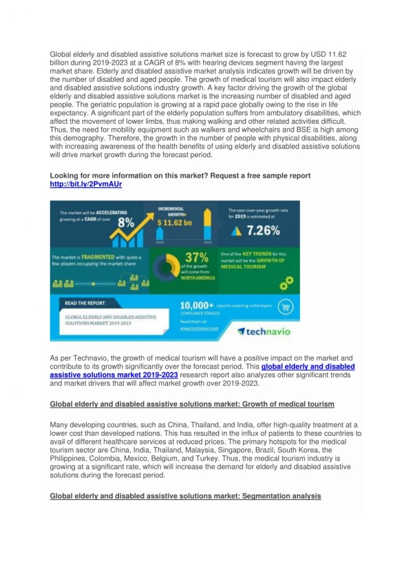 Elderly and Disabled Assistive Solutions Market 2019 Size by Key Players, Share, Revenue, Recent Trends, Growth Opportun