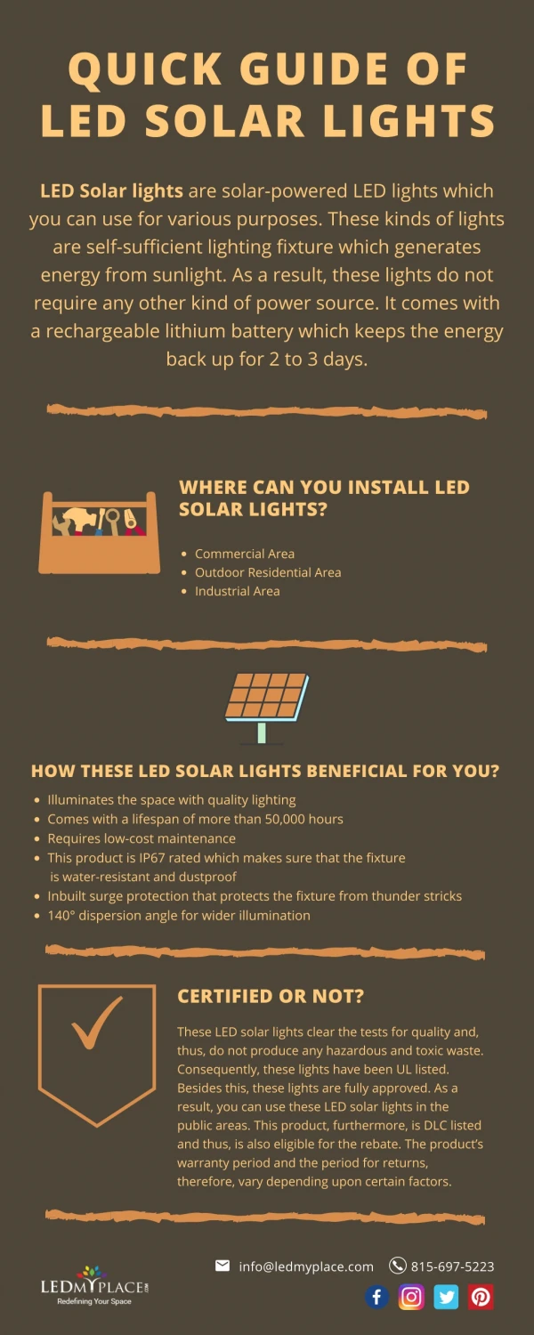 Save 100% Energy With LED Solar Lights