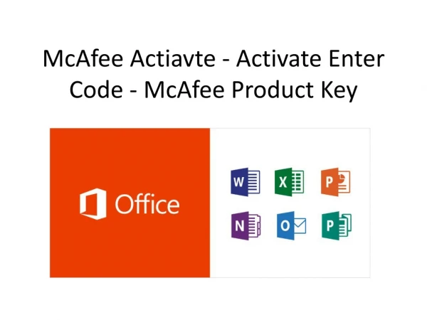 McAfee.com/Activate - Enter your code - Activate McAfee Product