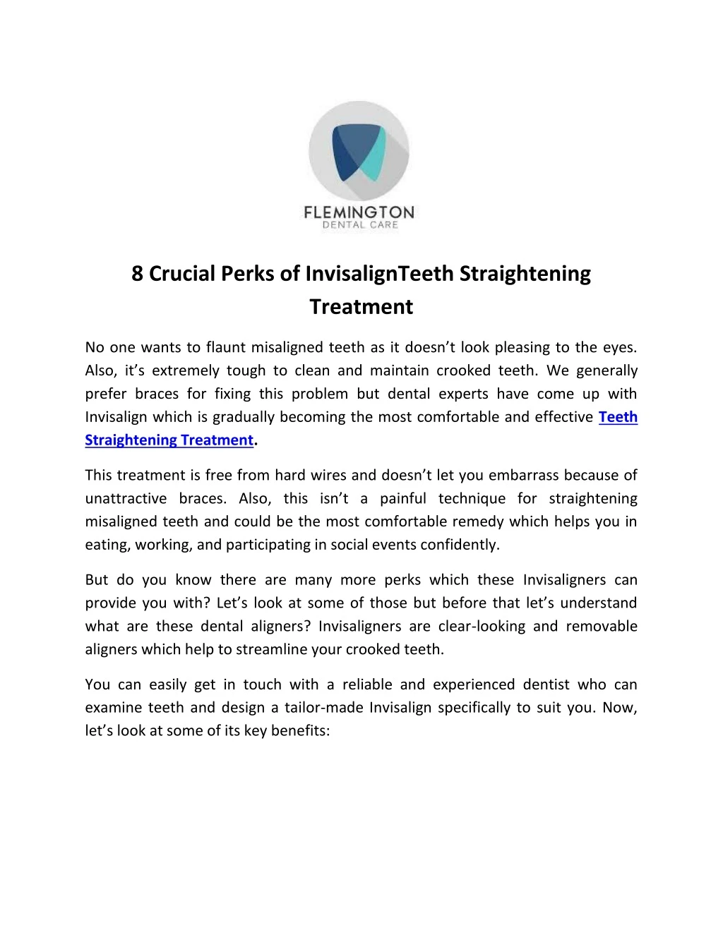 8 crucial perks of invisalignteeth straightening
