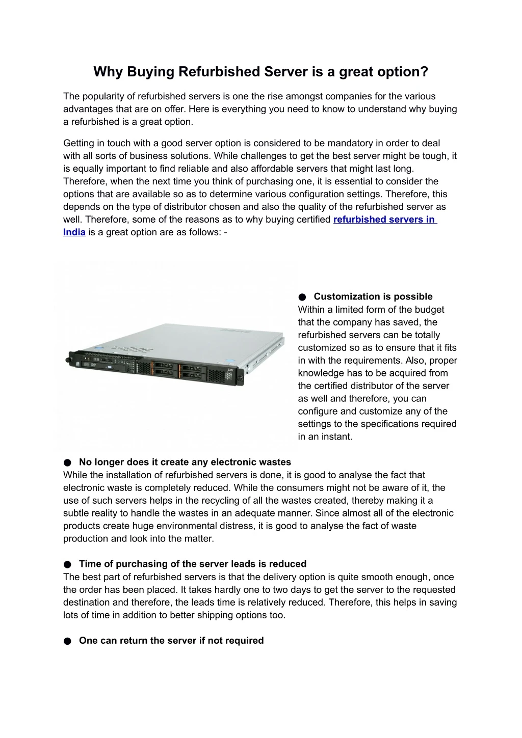 why buying refurbished server is a great option