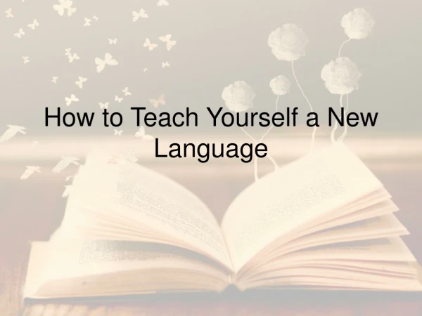 How to Teach Yourself a New Language