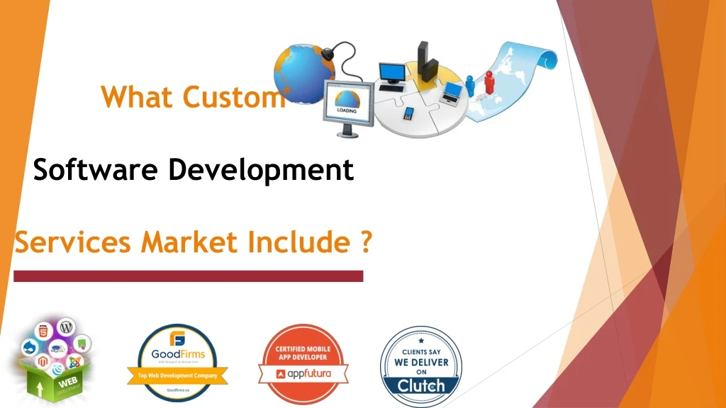 what custom software development services market include