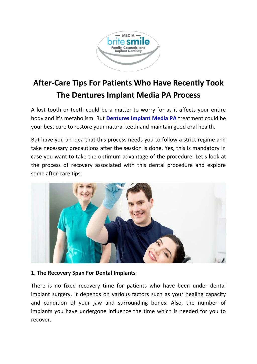 after care tips for patients who have recently