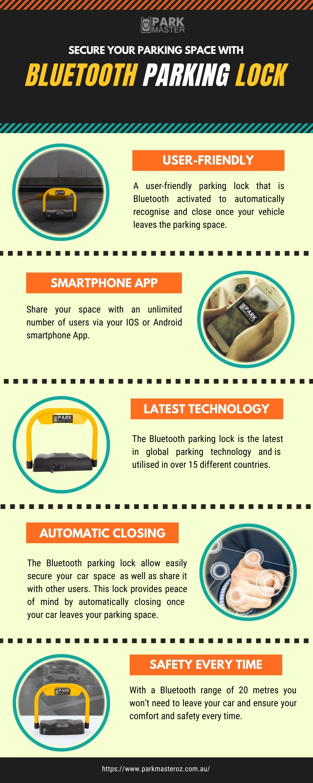 secure your parking space with bluetooth parking