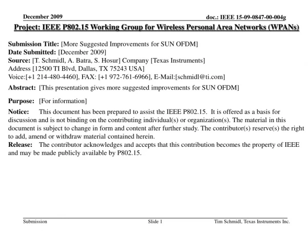 Project: IEEE P802.15 Working Group for Wireless Personal Area Networks (WPANs)