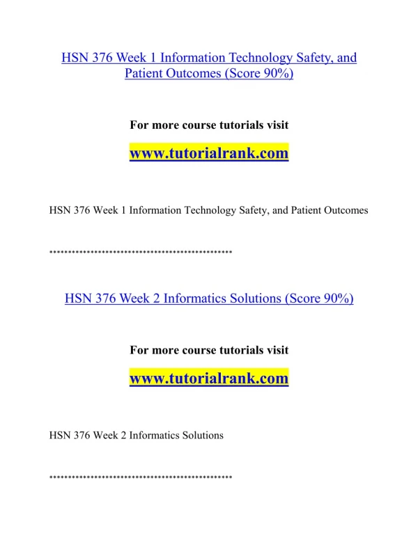 hsn 376 week 1 information technology safety