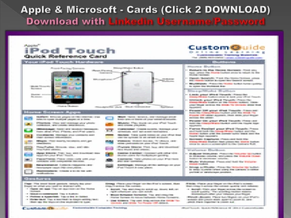 Apple and Microsoft - Quick Reference Cards (Click on Paper