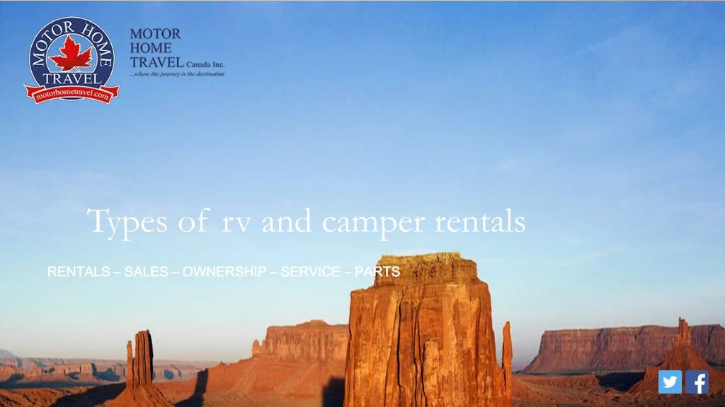 types of rv and camper rentals