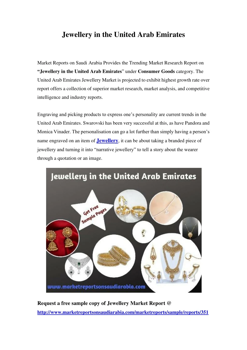 jewellery in the united arab emirates