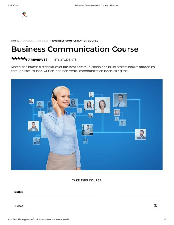 Business Communication Course - Edukite