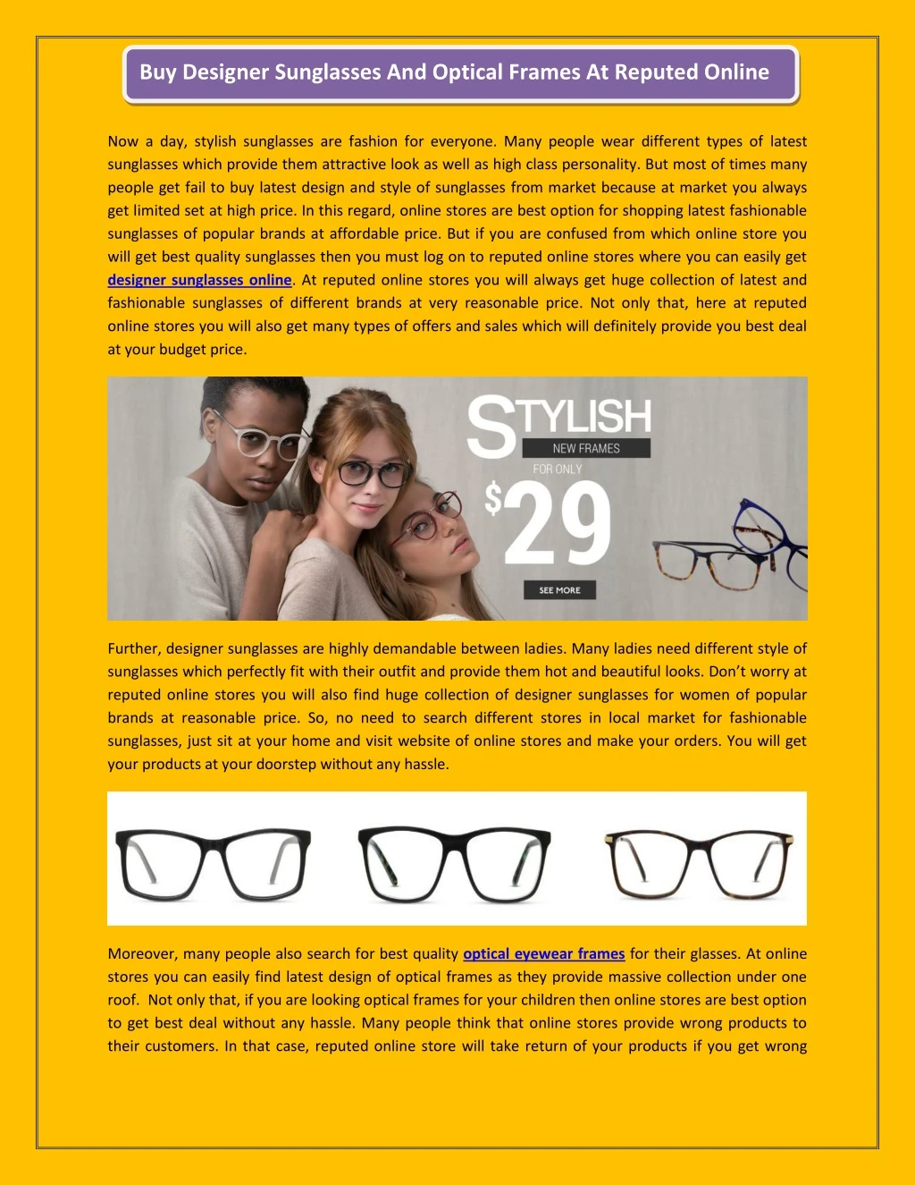 buy designer sunglasses and optical frames