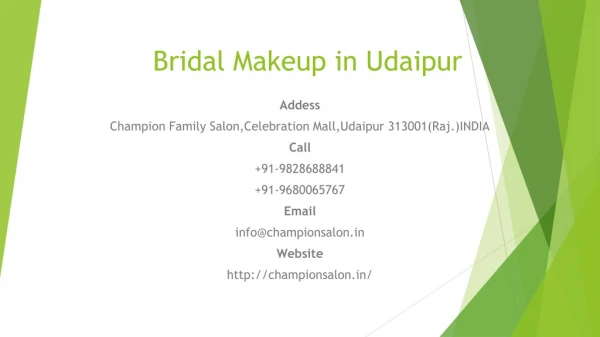 Bridal Makeup in Udaipur