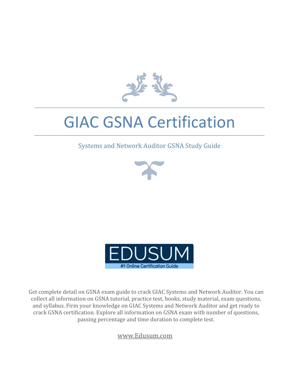 giac gsna certification