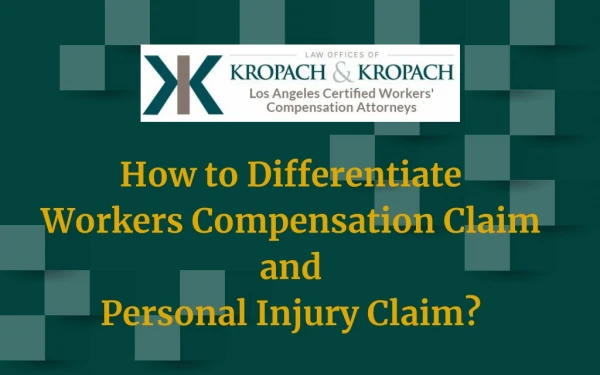 How to Differentiate Workers Compensation Claim and Personal Injury Claim?