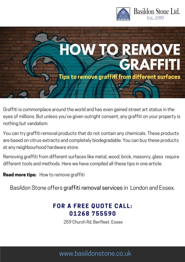 How to remove graffiti
