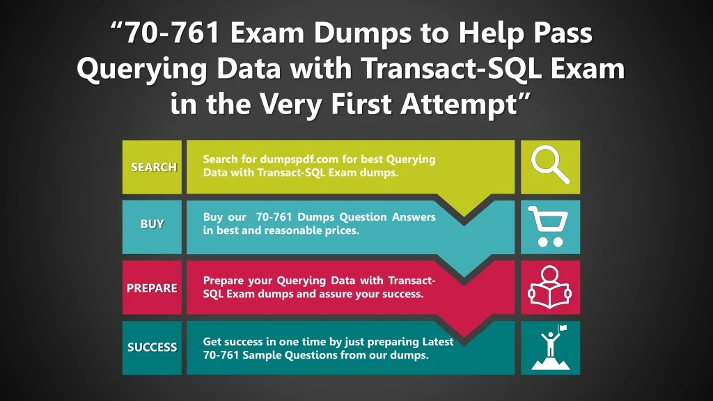 70 761 exam dumps to help pass querying data with