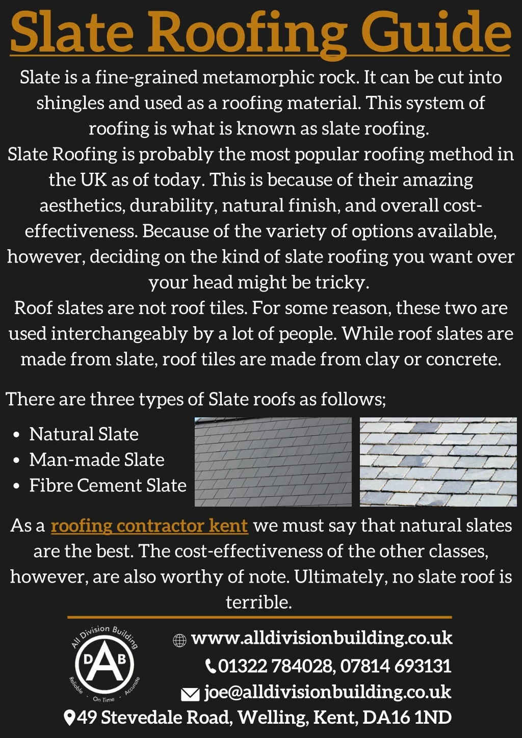 slate roofing guide