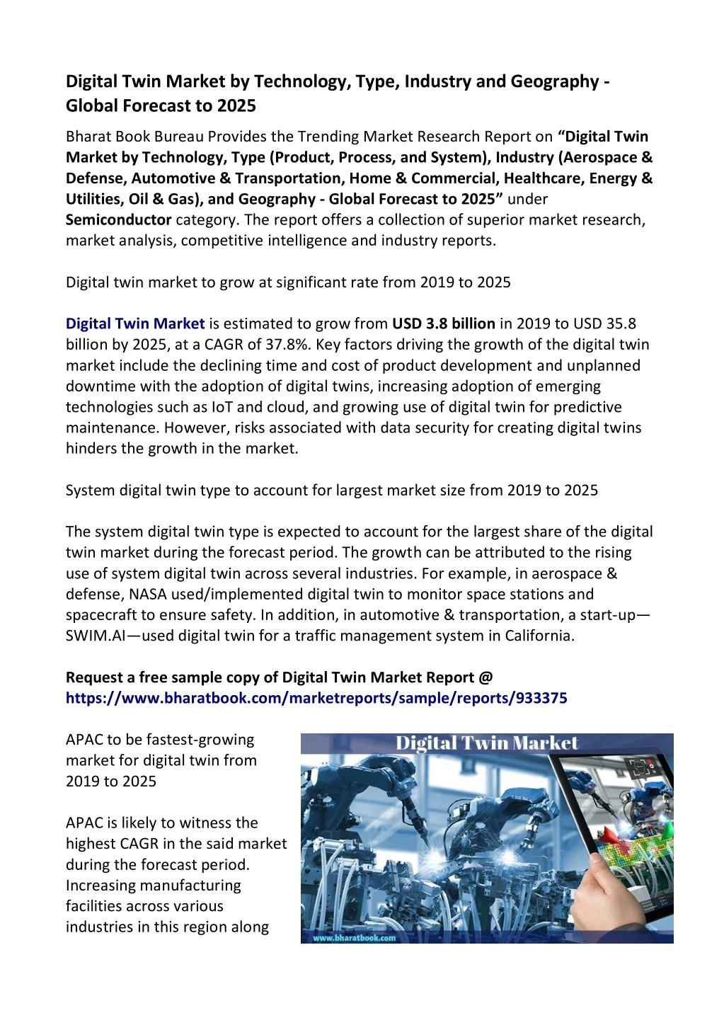 digital twin market by technology type industry