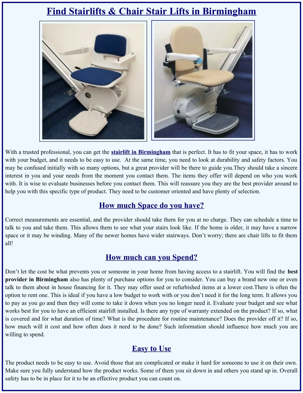 find stairlifts chair stair lifts in birmingham