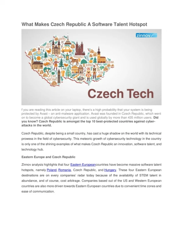 What Makes Czech Republic A Software Talent Hotspot
