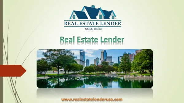 Real Estate Lender – Professional Fix and Flip Loans Provider