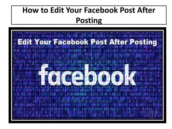 How to Edit Your Facebook Post After Posting