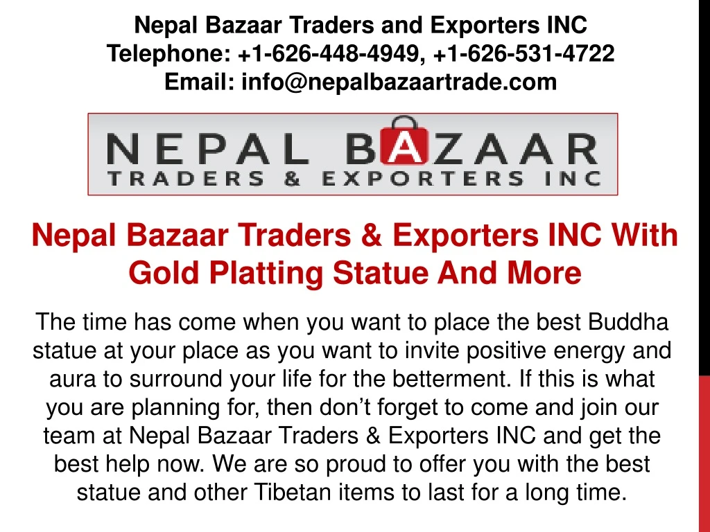 nepal bazaar traders and exporters inc telephone