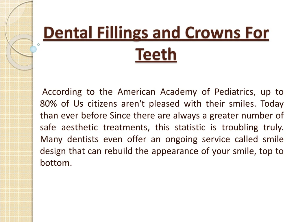 dental fillings and crowns for teeth