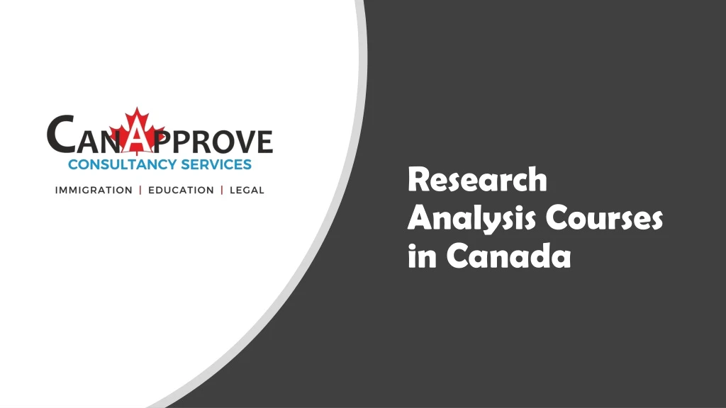research analysis courses in canada
