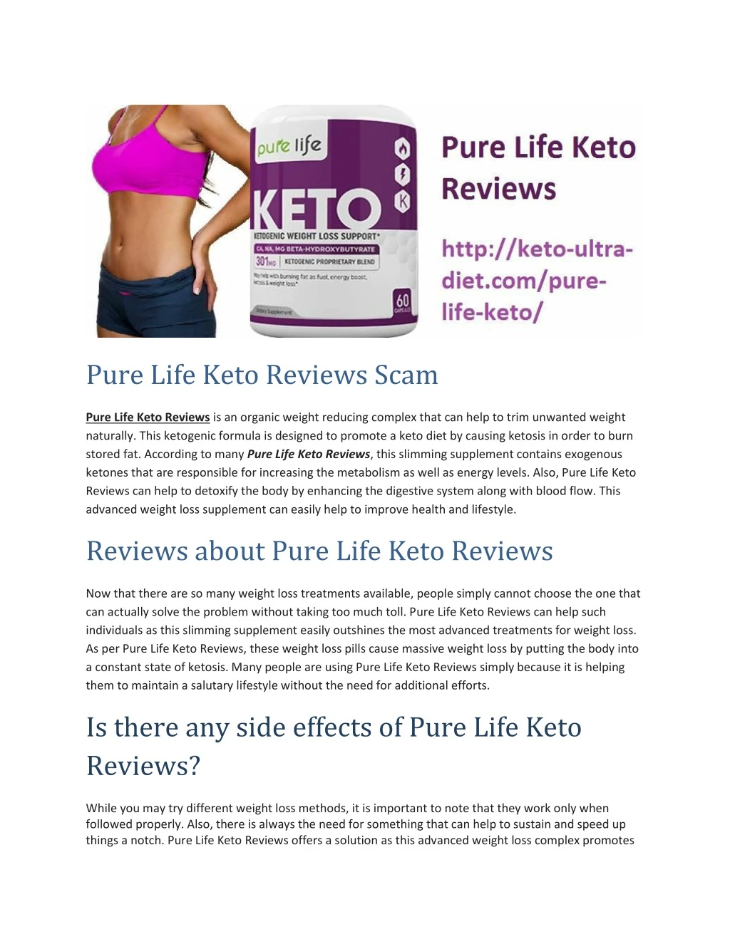 pure life keto reviews scam