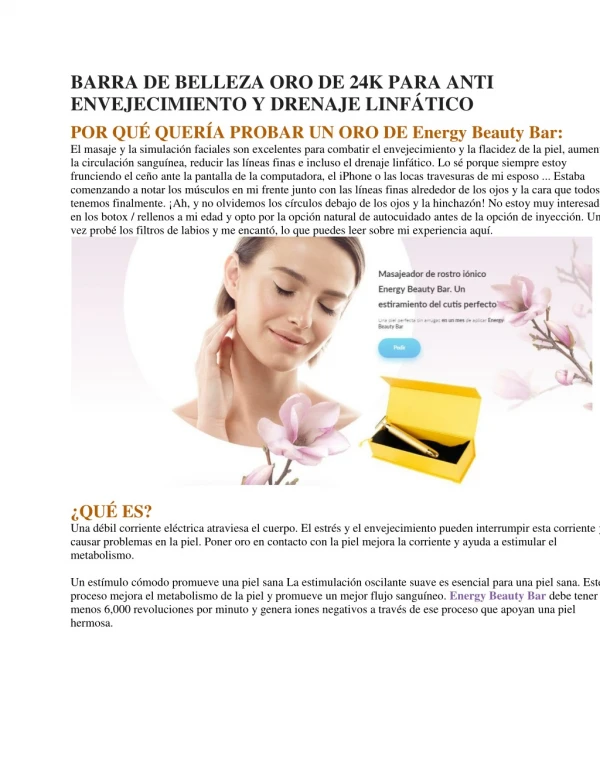 Energy Beauty Bar skin care