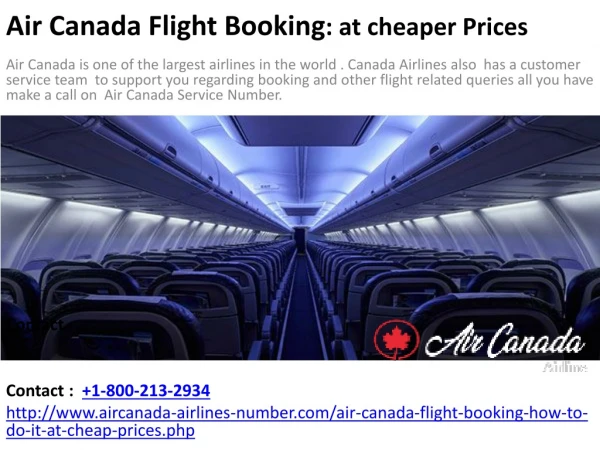 Air Canada Flight Booking:How to do it at Cheap Prices