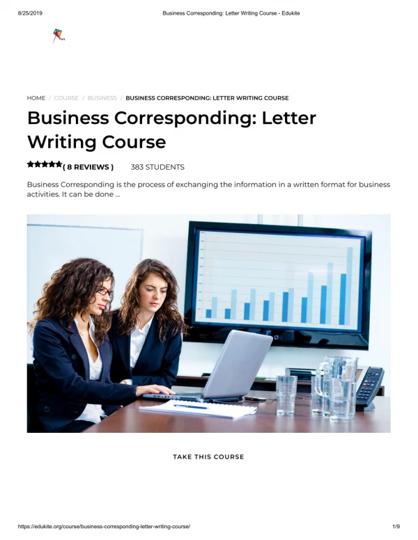 Business Corresponding_ Letter Writing Course - Edukite