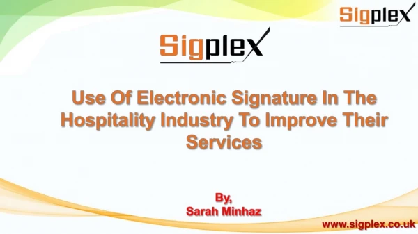 Implementation of electronic signature in hospitality industry